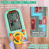 Children’s Racing Car Adventure Steering Wheel Electric Desktop Game Avoid Simulated Driving Educational Toys