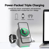 CYBER T 15W Qi2 Certification magnetic 3-in-1 wireless charger