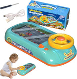 Children’s Racing Car Adventure Steering Wheel Electric Desktop Game Avoid Simulated Driving Educational Toys