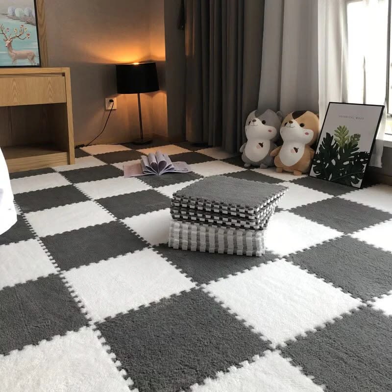 (Pack of 10 Tiles) Premium Interlocking Foam Tile Mat for Home & baby Safe – Warm, Soft & Anti-Slip