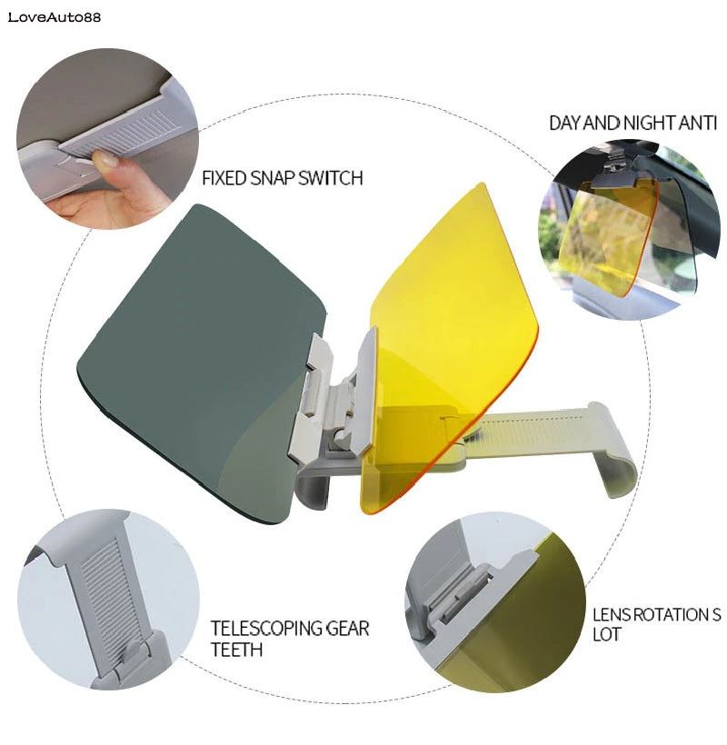 Imported Quality 2 in 1 Car Day Night Anti Glare Mirror(Protect Your Life From Accident)