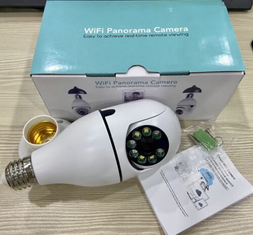 E27 PTZ Bulb WiFi Waterproof 360° Wireless Security Camera