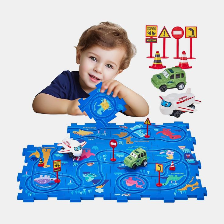 15 Pcs Car Track Puzzle for Kids – Build, Play & Learn (Educational Toy)