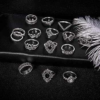 Stylish 15 pcs rings set for girls (Rings Size 15mm to 18mm)