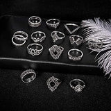 Stylish 15 pcs rings set for girls (Rings Size 15mm to 18mm)