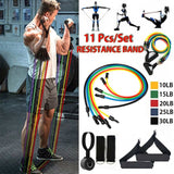 11 PCS Latex Resistance Band Set
