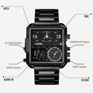 Stylish Triple Time Watch