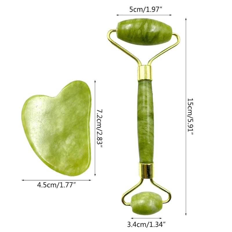 Jade roller and Gua Sha Stone Anti Aging Natural Stone