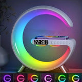 G" Shaped Speaker RGB Light Table Lamp With Wireless Charger